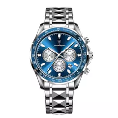 Reloj Poedagar Magnum (Plateado con Celeste) - comprar online