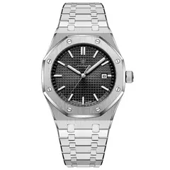 Reloj Poedagar Octagon (Plateado con Negro) - comprar online