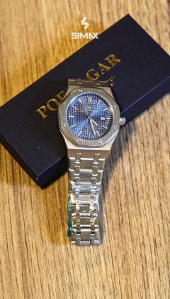 Reloj Poedagar Octagon (Plateado con Azul) en internet