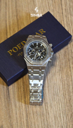 Reloj Poedagar 926 Octavio (Plateado con Negro) en internet