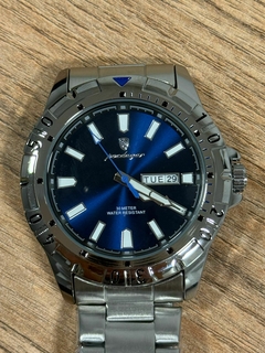 Reloj Poedagar Aviator (Plata con Azul)