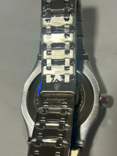 Reloj Poedagar Octagon (Plateado con Azul) - Simax Shop SAS