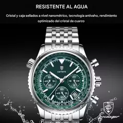 Reloj Poedagar Precision Elite (Plata con Verde) - Simax Shop SAS