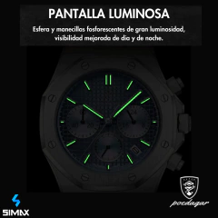 Reloj Poedagar 926 Octavio (Plateado con Negro) - Simax Shop SAS