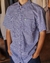 CAMISA XADREZ TUFF M/C AZUL ESCURO E BRANCO