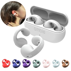 ambie som earcuffs tws fones de ouvido sem fio bluetooth fone de ouvido 5.3 alta fidelidade estéreo esportes gancho mic - comprar online