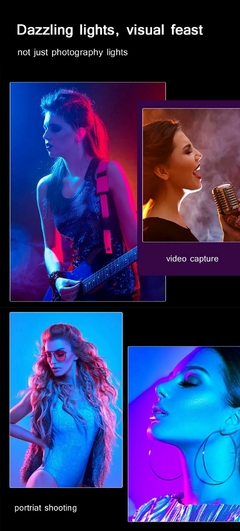Portátil RGB Magnetic Iluminação Fotografia, Handheld LED Fill Light, Stick Lamp, Vlog, Luz para Vídeo do YouTube, Picture Shooting - Browjhon.com
