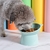 2 pçs tigela de gato pé alto tigela de cão 45 ° protetor de pescoço de comi - comprar online