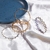 Pulseira retrátil 2 em 1, criativa, elástica, girável, dobrável, com strass,