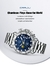 Crrju relogio masculino para homens marca superior luxo grande dial aço inoxid? na internet