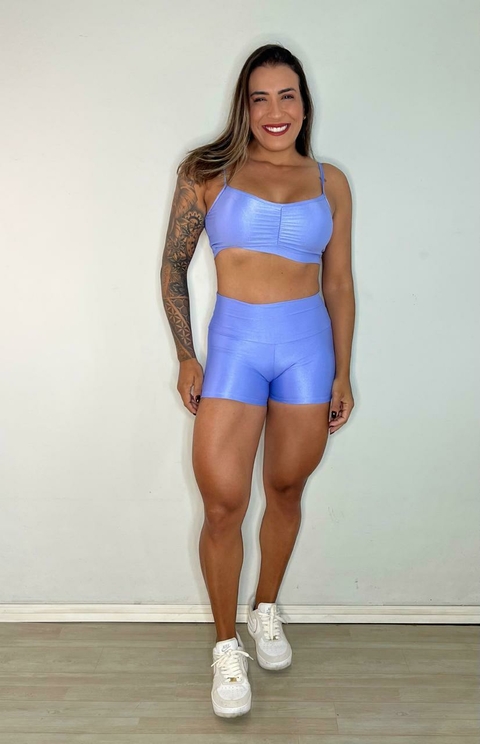 Conjunto short cross com top Carla azul serenit - comprar online