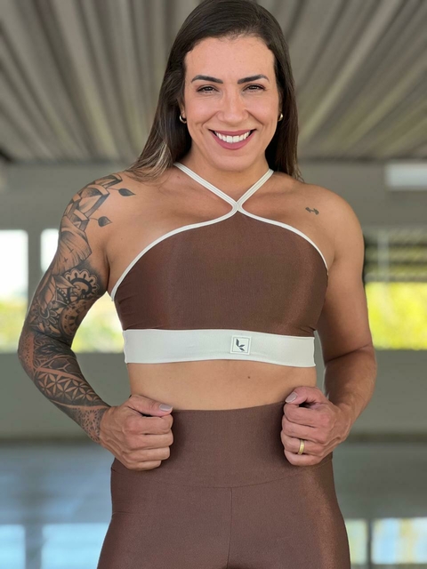 Conjunto Ana Bicolor Café - comprar online