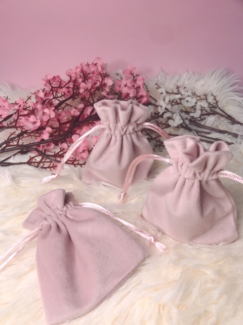 Saco de Veludo Rosa