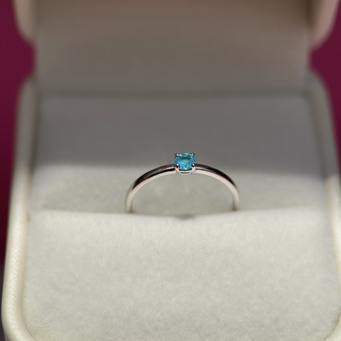 Solitário 3mm Turmalina Paraíba - comprar online