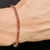 Pulseira Riviera Safiras Vermelhas - ViVD