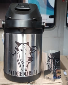 Kit garrafa, copo e bomba inox personalizado - comprar online