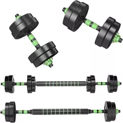 Jogo de Halteres 10kg verde aço emborrachado kit para crossfit treino pesado - Torne-se Atleta Completo