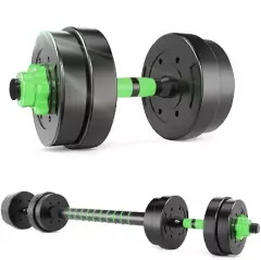 Jogo de Halteres 10kg verde aço emborrachado kit para crossfit treino pesado - comprar online