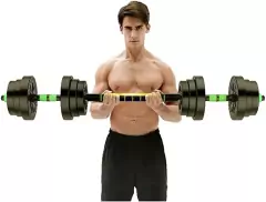 Jogo de Halteres 10kg verde aço emborrachado kit para crossfit treino pesado na internet