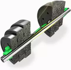 Imagem do Jogo de Halteres 10kg verde aço emborrachado kit para crossfit treino pesado