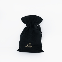  porta saquinhos importado de luxo em couro vermelho com acabamento dourado para animal de estimação