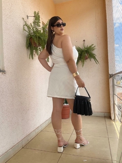 Vestido Lellis Branco Listrado