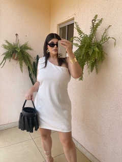 Vestido Lellis Branco Listrado - loja online