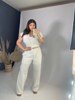 Calça Luma Branco Listrado - loja online