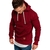 Moletom masculino com capuz, casaco masculino de manga longa preto, vermelho, pl - comprar online