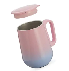 Caneca bicolor parede dupla com capacidade de 250ml, feita em inox - comprar online