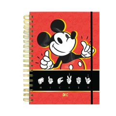 CADERNO CAPA DURA 10X1 80 FOLHAS SMART MINI DAC DISNEY MICKEY