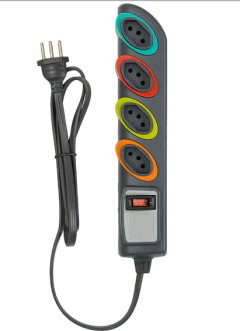 Filtro de linha 4 tomadas, Bivolt, 1,3 metros