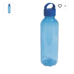 Garrafa escolar reta com alça, Azul, 600ml