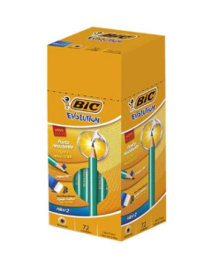 LAPIS PRETO BIC EVOLUTION REDONDO VERDE COM BORRACHA