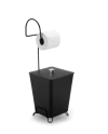 Suporte para Papel Higiênico com Lixeira Black