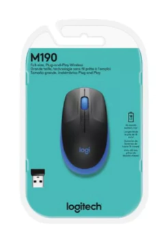 Mouse Logitech M190 Sem Fio Azul - comprar online