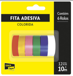 Fita Adesiva Colorida, 12mm x 10m