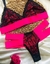Conjunto de Lingerie Sem Bojo com Elástico Neon