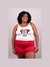 Baby Doll Lu Plus Size Cropeed Estampas Personagens Suede na internet