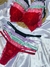 Conjunto Trio Sainha Lingerie Com Bojo Sensual - Tule Poá