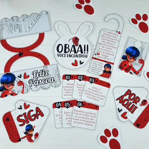 Kit Caça aos Ovos Personalizado | Páscoa Infantil com Pistas e Pegadas