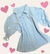 Camisa Love Manga Curta azul