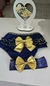 Conjunto Calcinha Bebê Tapa Fralda Azul e Dourado - comprar online