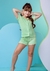 Pijama Verde Poá Curto