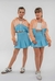 Conjunto Wendy Azul e Laranja - Doce Caju - loja online