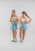 Conjunto Wendy Azul e Laranja - Doce Caju - Loja LaraLuc 