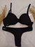 Conjunto de microfibra y puntilla, con corpiño con taza soft push up y cola less. Art 4000 en internet