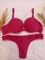 Conjunto de microfibra y puntilla, con corpiño con taza soft push up y cola less. Art 4000 - Kaury Mataderos