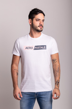 CAMISETA AEROPOSTALE EMBORRACHADO - BRANCO