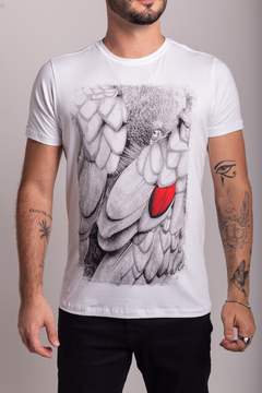 CAMISETA RED FEATHER WING - BRANCO - LODZ STORE